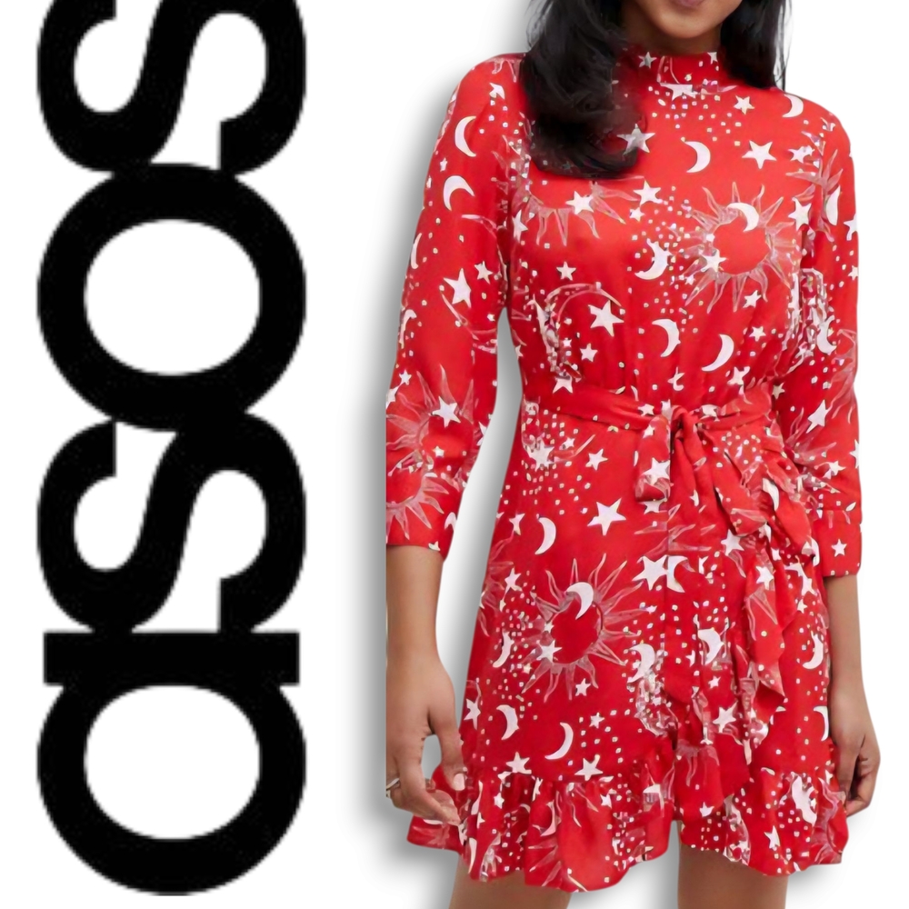 ASOS Ruffled Wrap Dress